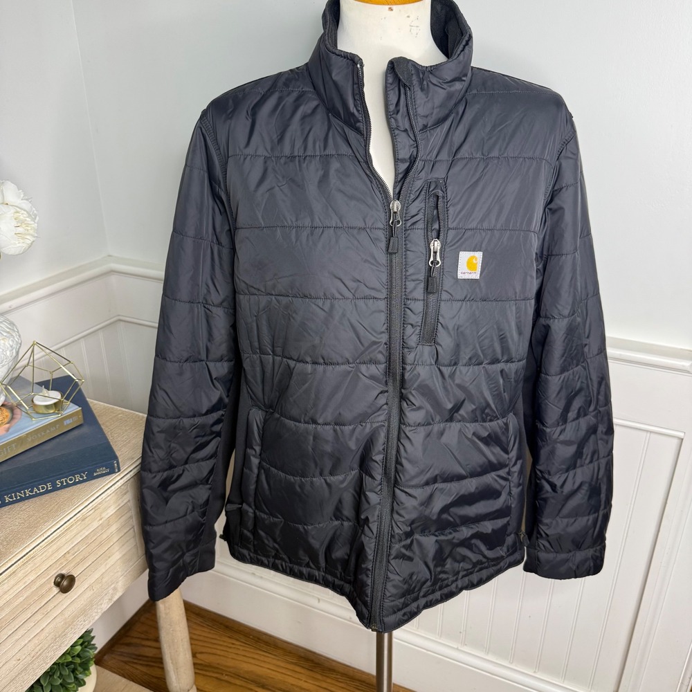 Carhartt Rugged Flex Relaxed Fit Quilted Jacket Black OJ5912-W Womens XL